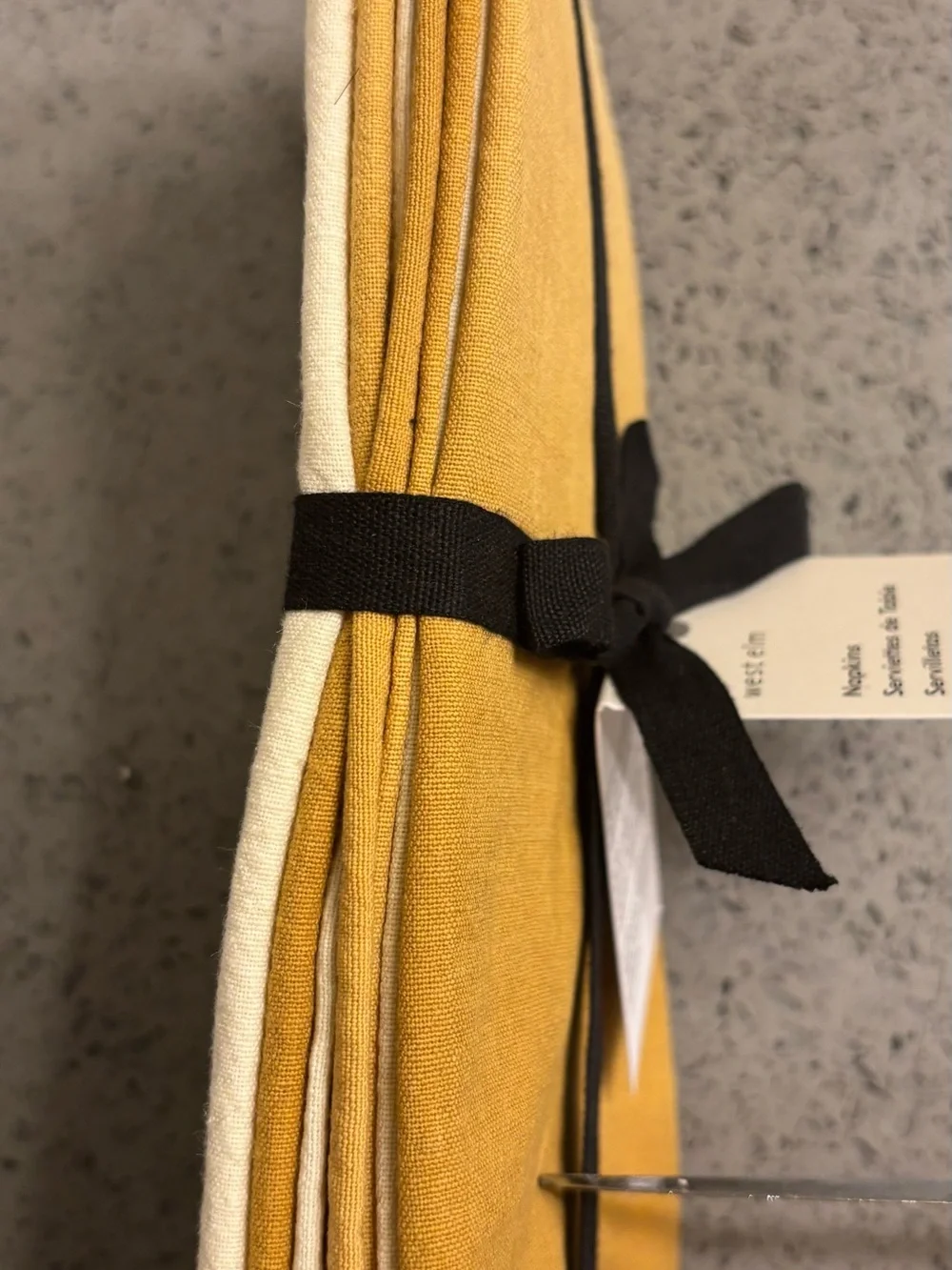 West Elm Mustard Yellow Cloth Napkin Set - 4 Pack new